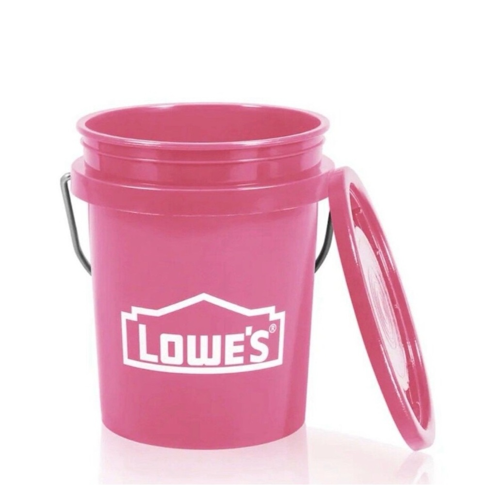 Lowes Mini Pink Bucket w/Lid